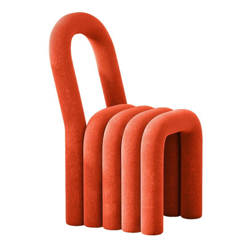 Contemporary Open Back Chair Velvet Dining Side Chair for Indoor