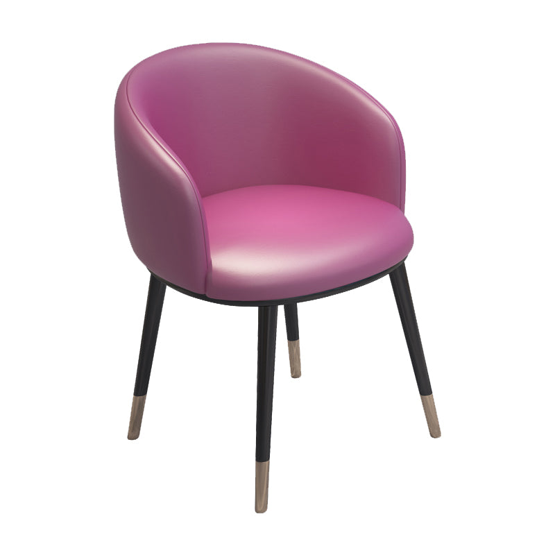 Modern Armless Task Chair Faux Leather Low Back Home Office Chair