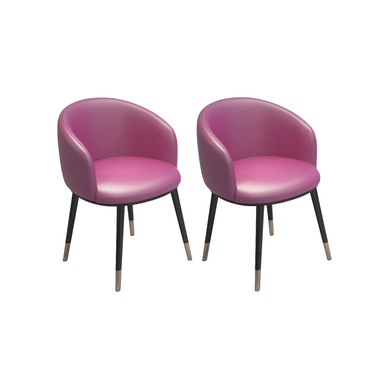 Modern Armless Task Chair Faux Leather Low Back Home Office Chair