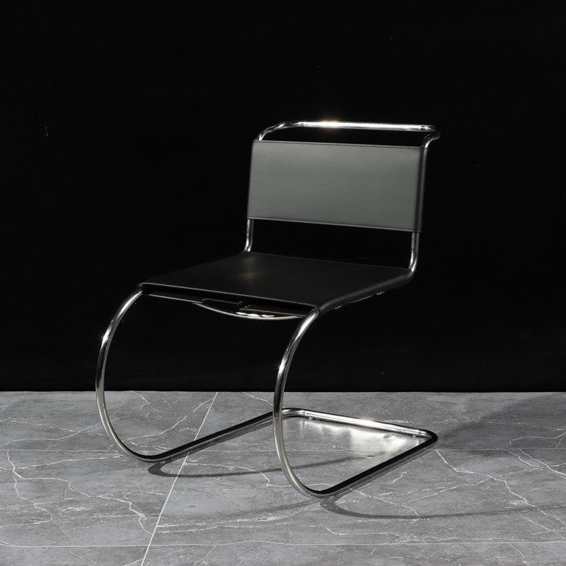 Armless Low Back Desk Chair Modern Faux Leather Home Office Chair