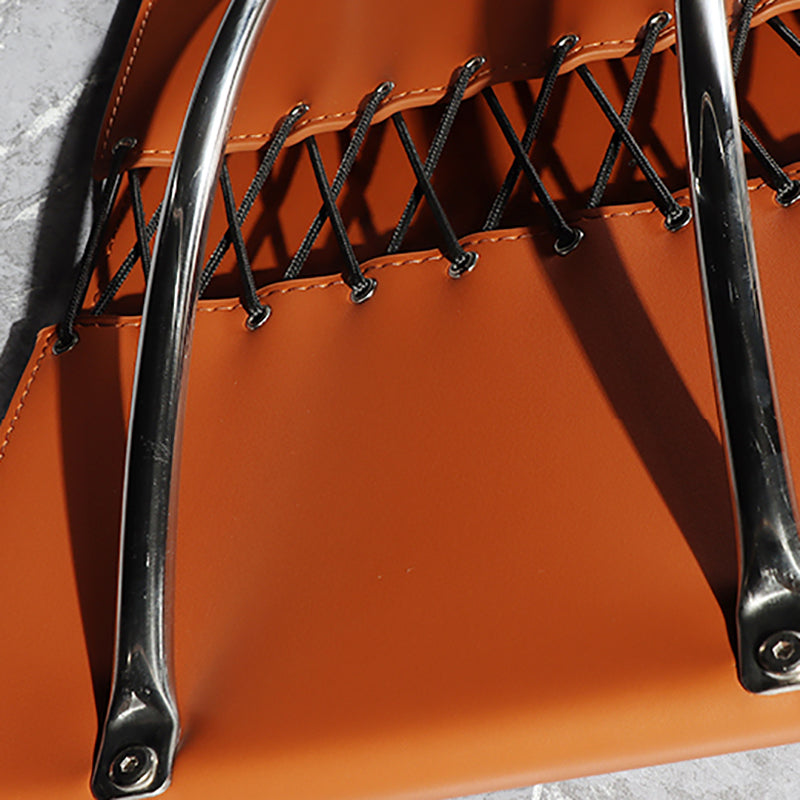 Armless Low Back Desk Chair Modern Faux Leather Home Office Chair