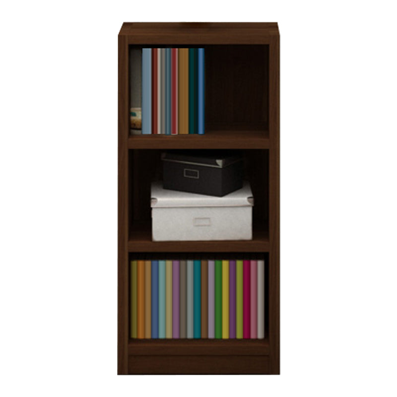 9.65"W Bookcase Contemporary Style Closed Back Brown Bookshelf for Home Office