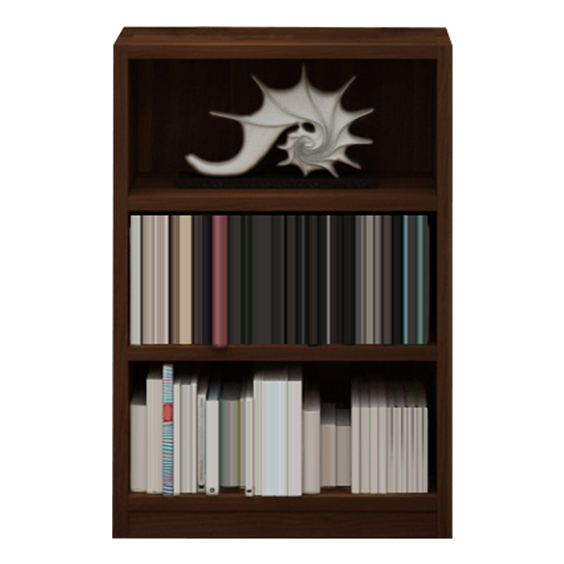 9.65"W Bookcase Contemporary Style Closed Back Brown Bookshelf for Home Office