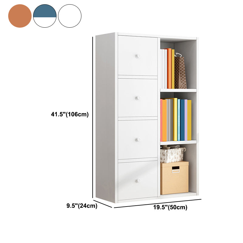 Modern & Contemporary Shelf Bookcase Closed Back Bookshelf for Office
