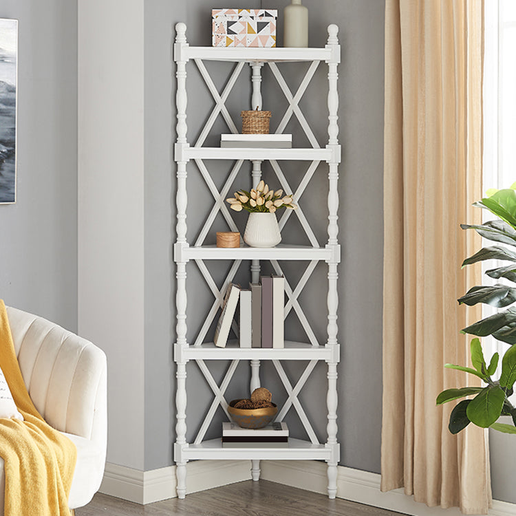 Rectangle Open Bookcase Modern Solid Wood Storage Bookshelf for Home