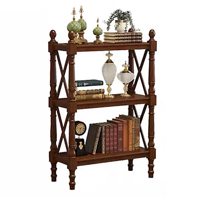 Rectangle Open Bookcase Modern Solid Wood Storage Bookshelf for Home