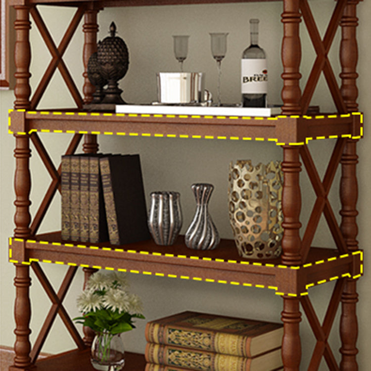 Rectangle Open Bookcase Modern Solid Wood Storage Bookshelf for Home