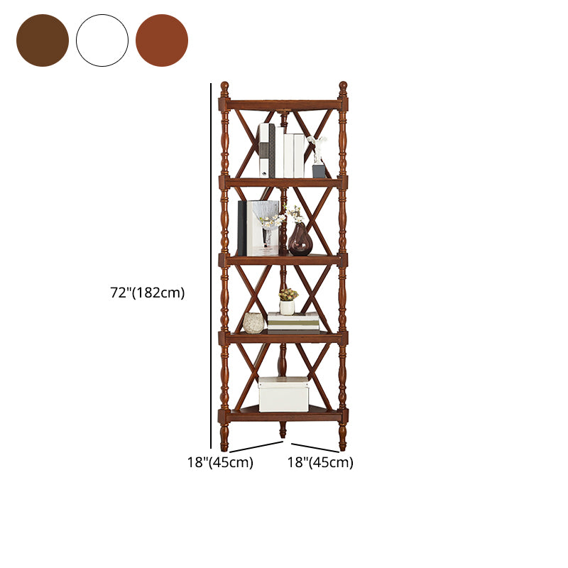Rectangle Open Bookcase Modern Solid Wood Storage Bookshelf for Home
