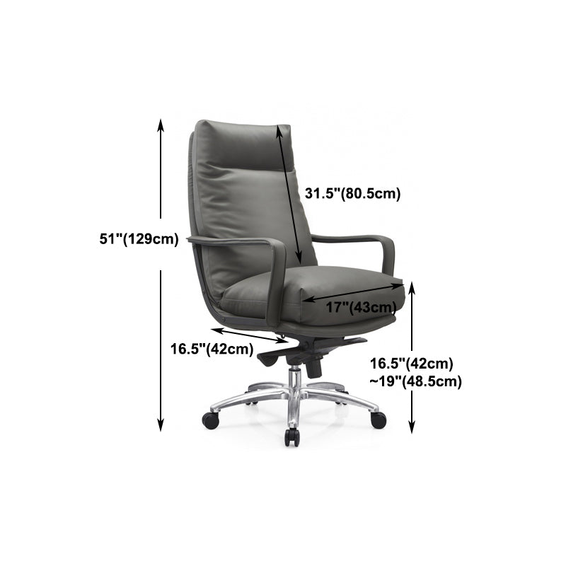 Executive Ergonomic Computer Chair Metal Base Contemporary Office Chair