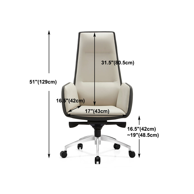 Executive Ergonomic Computer Chair Metal Base Contemporary Office Chair