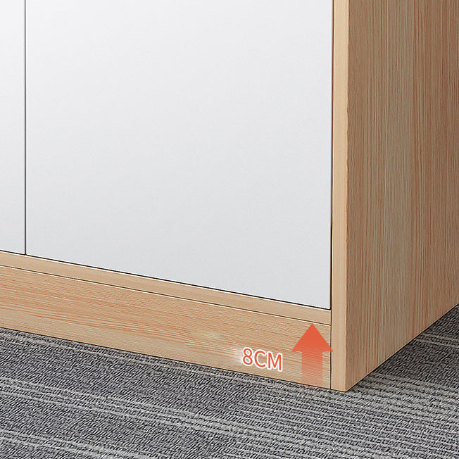 Wooden Bookcase with Doors Contemporary Bookshelf for Home Office