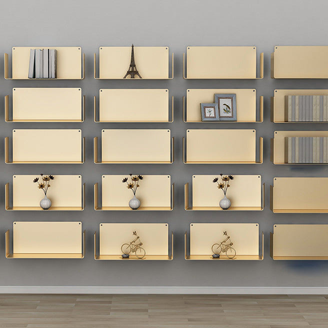 Closed Back Bookcase Metal Horizontal Bookshelf for Study Room