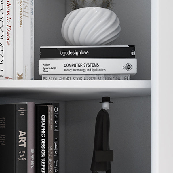 Corner Shelf Bookcase Vertical Closed Back Bookshelf for Office