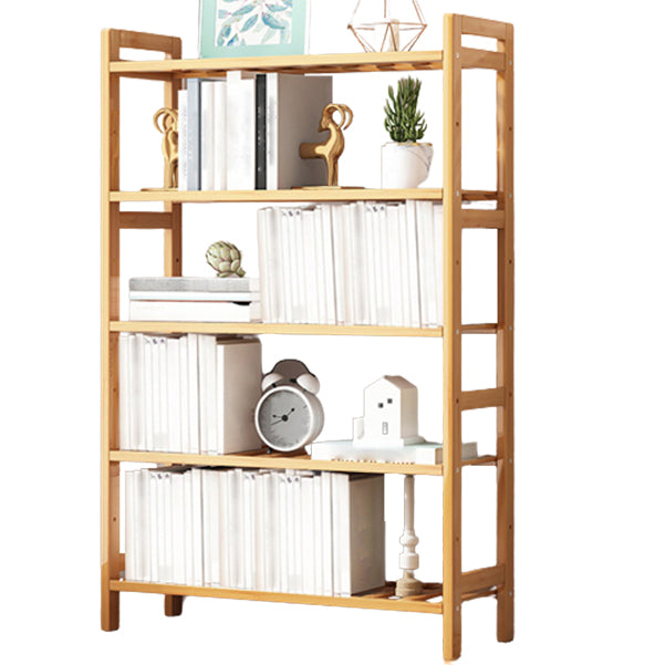 Etagere Bookcase Bamboo Open Back Shelf Bookcase for Study Room