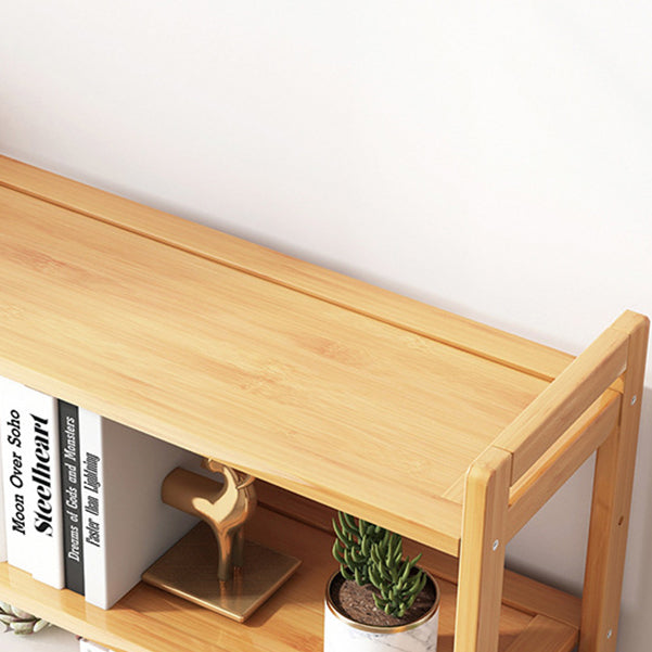 Etagere Bookcase Bamboo Open Back Shelf Bookcase for Study Room