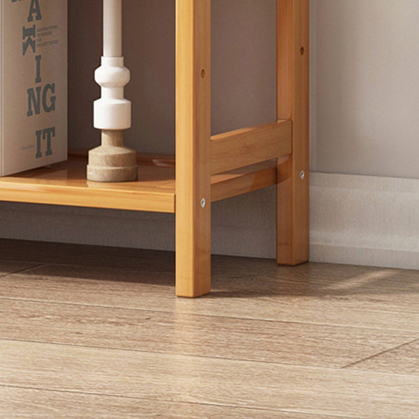 Etagere Bookcase Bamboo Open Back Shelf Bookcase for Study Room