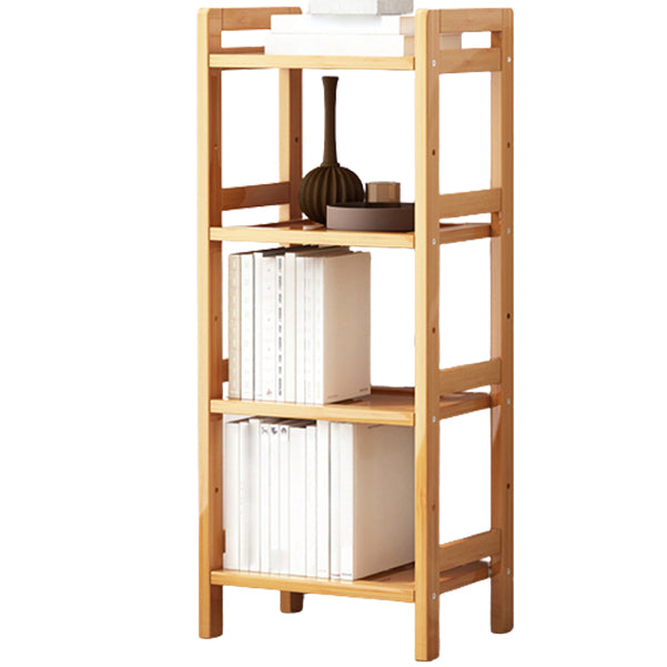 Etagere Bookcase Bamboo Open Back Shelf Bookcase for Study Room