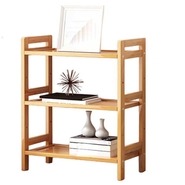 Etagere Bookcase Bamboo Open Back Shelf Bookcase for Study Room