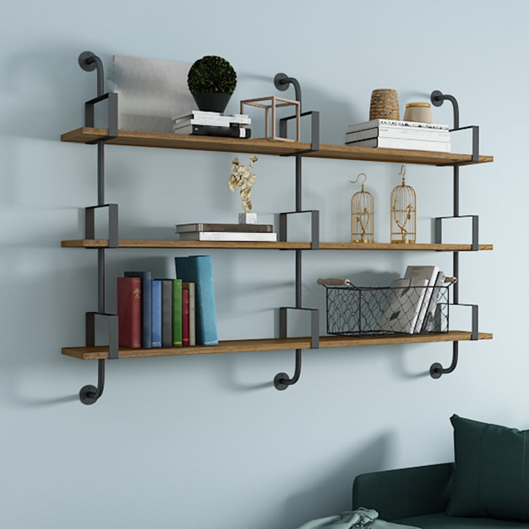 9.87"W Bookshelf Contemporary Style Wall Mounted Bookcase for Home Study Room