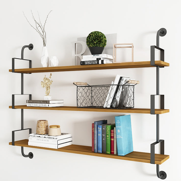 9.87"W Bookshelf Contemporary Style Wall Mounted Bookcase for Home Study Room