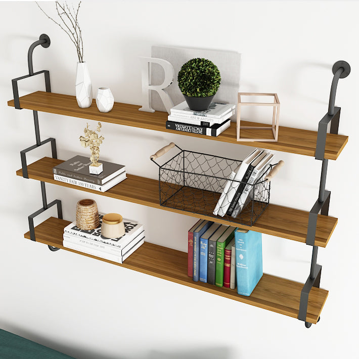 9.87"W Bookshelf Contemporary Style Wall Mounted Bookcase for Home Study Room