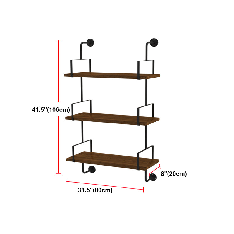 9.87"W Bookshelf Contemporary Style Wall Mounted Bookcase for Home Study Room