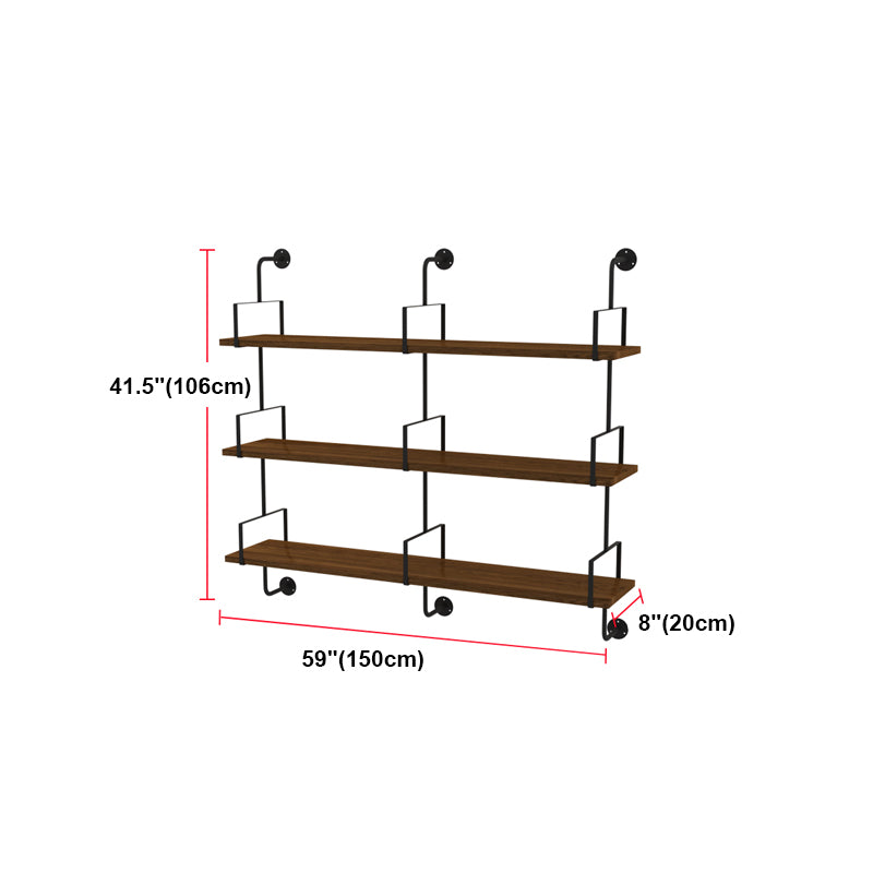 9.87"W Bookshelf Contemporary Style Wall Mounted Bookcase for Home Study Room