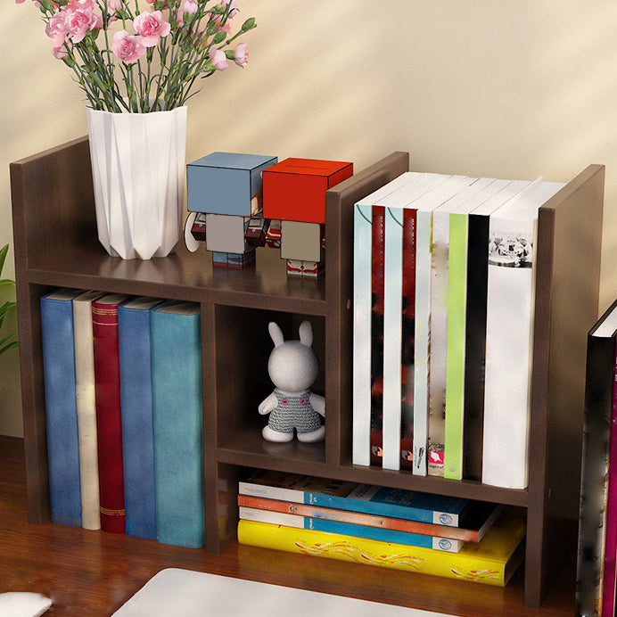 Modern Style 17.8"H Bookshelf Open Back Wood Bookcase for Home Office