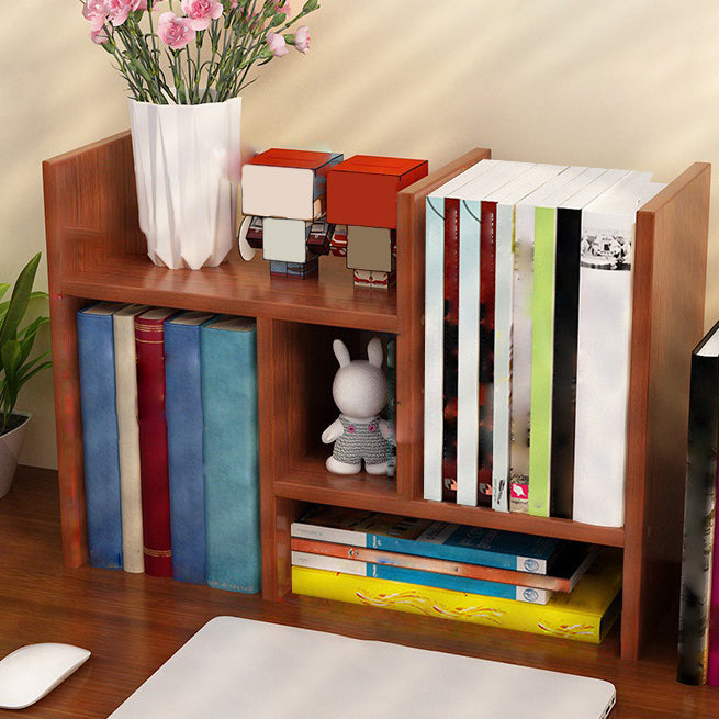 Modern Style 17.8"H Bookshelf Open Back Wood Bookcase for Home Office