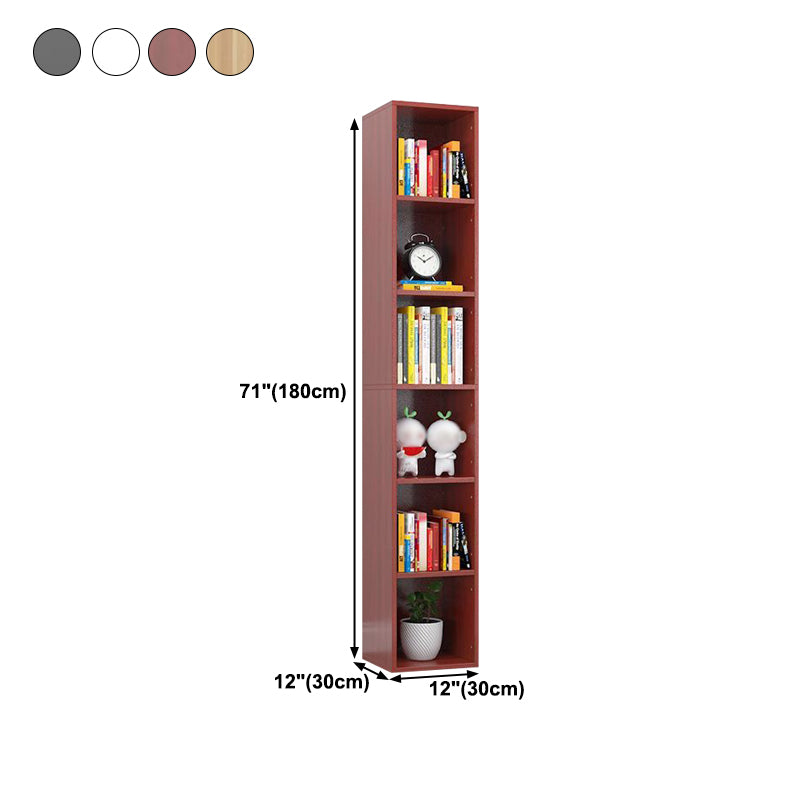 11.81"W Bookshelf Closed Back Contemporary Style Bookcase for Home Office