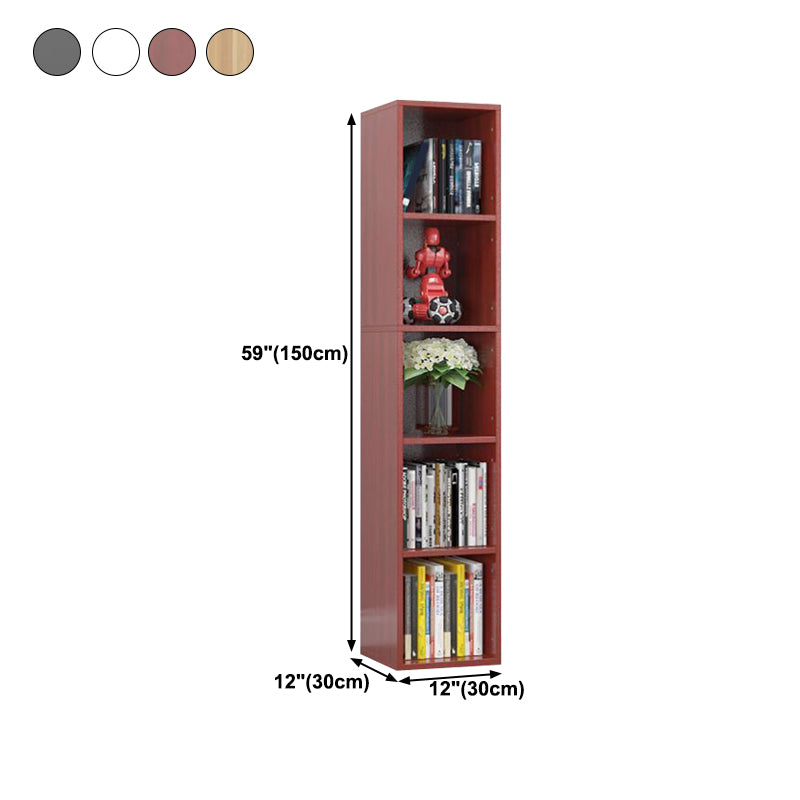 11.81"W Bookshelf Closed Back Contemporary Style Bookcase for Home Office