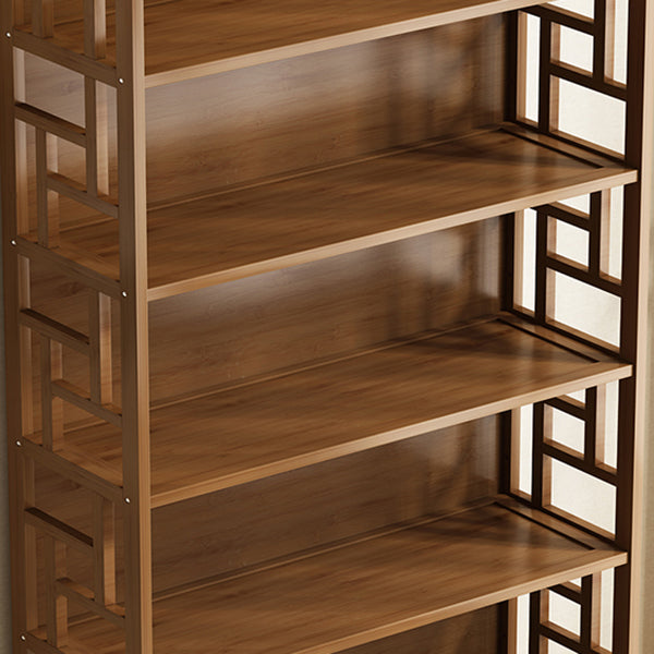 Brown Color Modern Style Bookshelf Closed Back Wood Bookcase