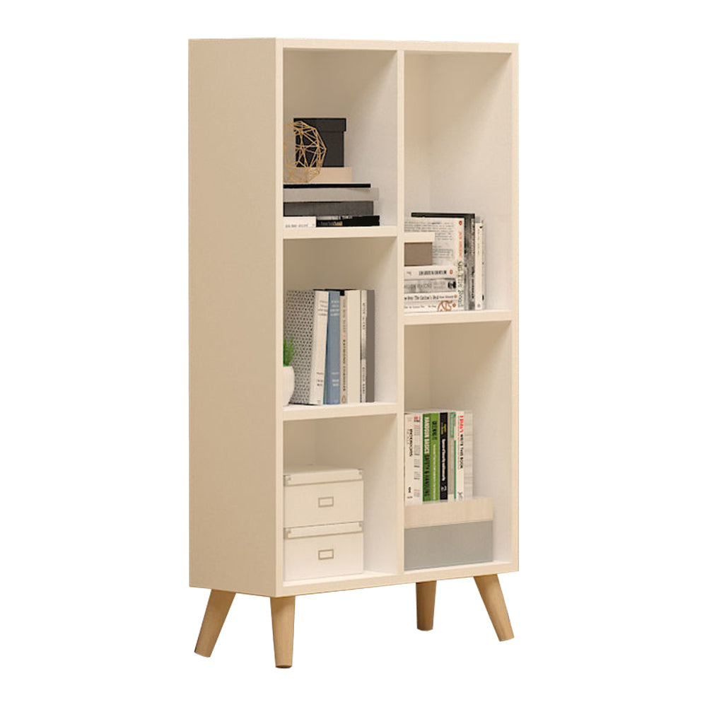 Engineered Wood Shelf Bookcase Closed Back Bookshelf for Study Room