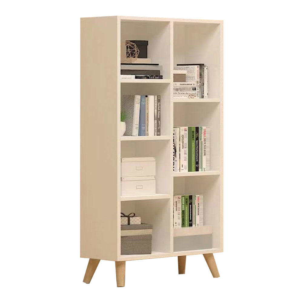 Engineered Wood Shelf Bookcase Closed Back Bookshelf for Study Room