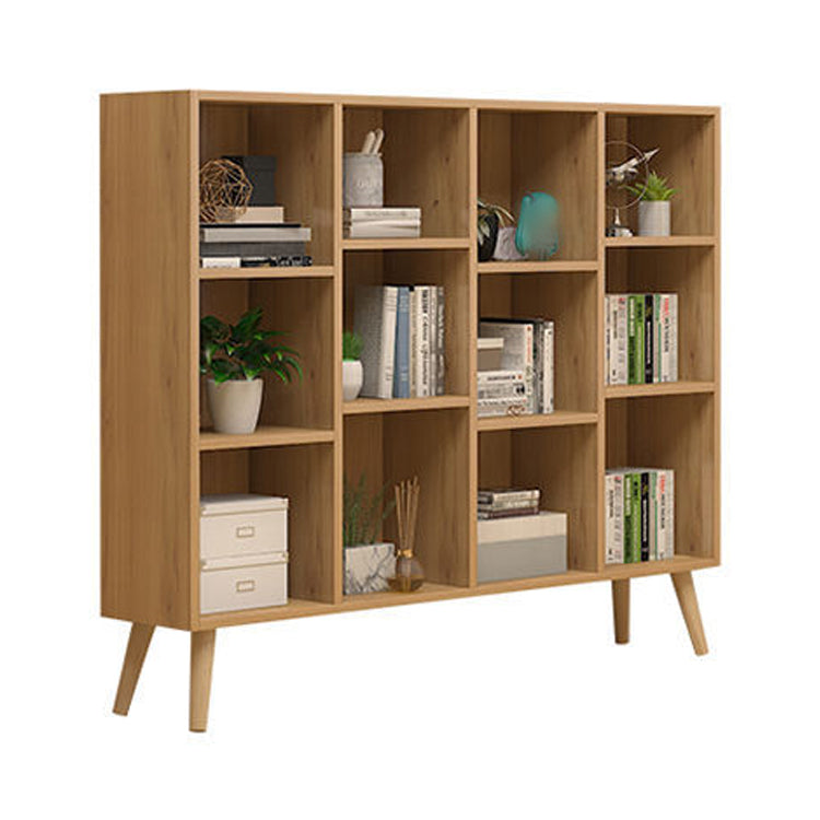 Engineered Wood Shelf Bookcase Closed Back Bookshelf for Study Room
