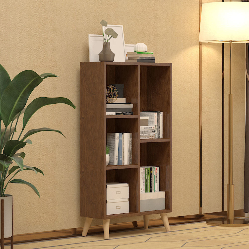 Engineered Wood Shelf Bookcase Closed Back Bookshelf for Study Room