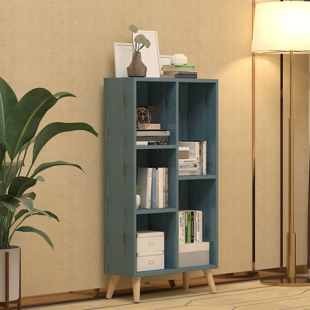 Engineered Wood Shelf Bookcase Closed Back Bookshelf for Study Room