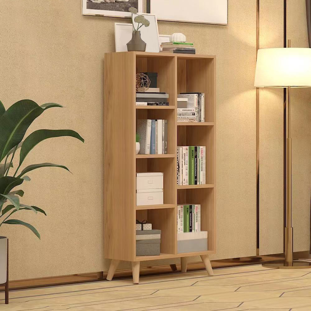 Engineered Wood Shelf Bookcase Closed Back Bookshelf for Study Room