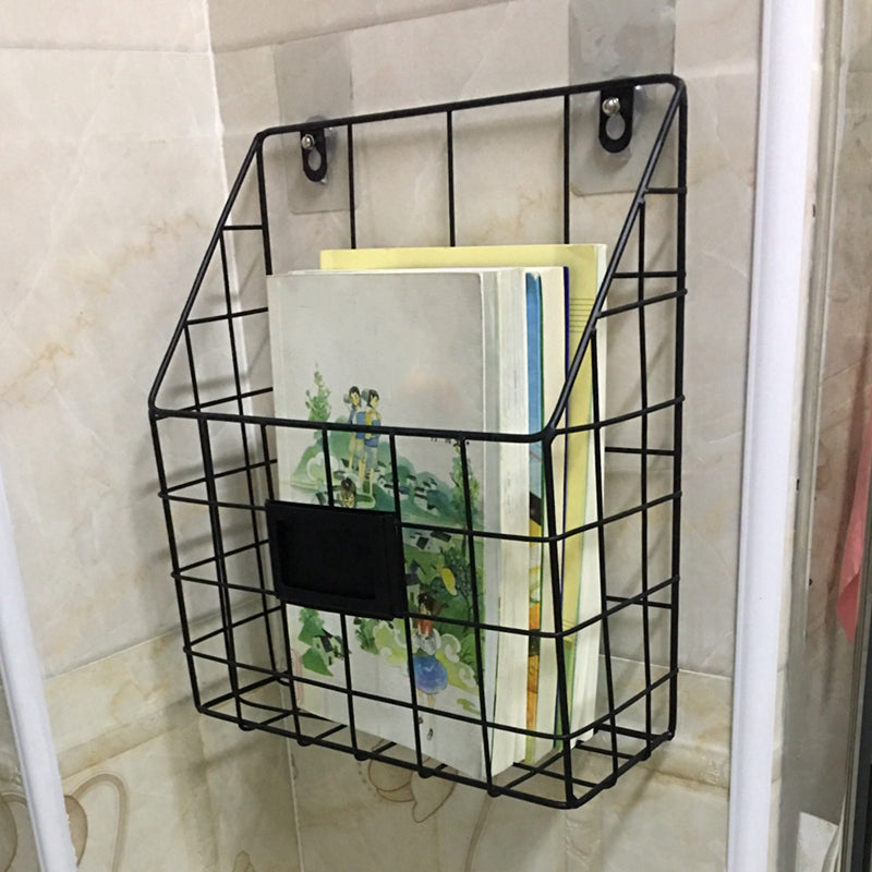 Wall Mounted Bookshelf Contemporary Style Bookcase for Home Study Room