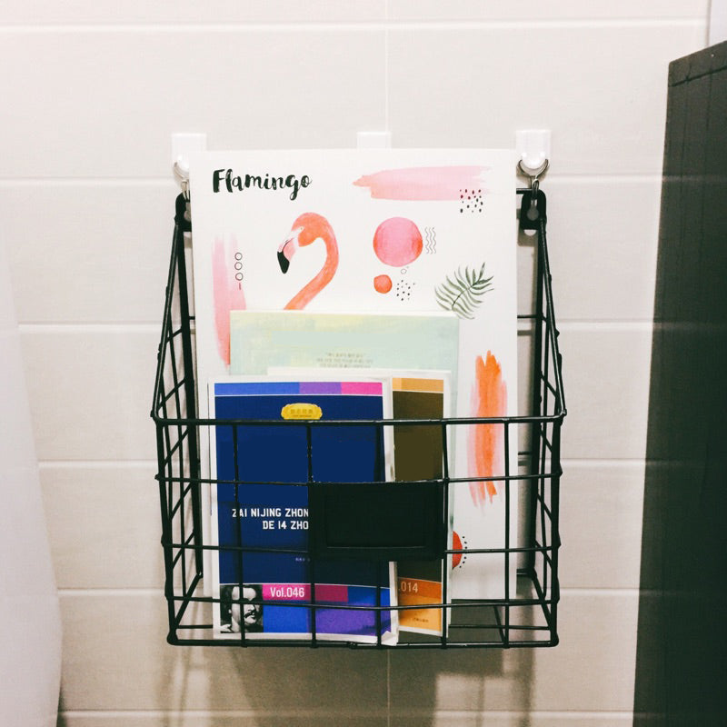 Wall Mounted Bookshelf Contemporary Style Bookcase for Home Study Room