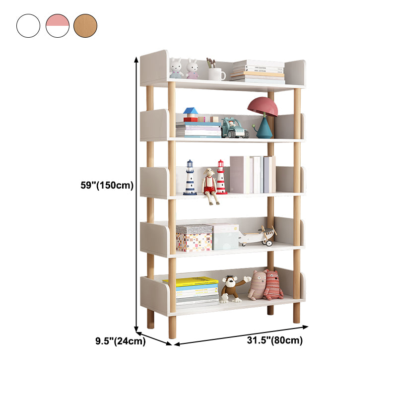 Modern Style Bookshelf Engineer Wood Open Back Bookcase for Home