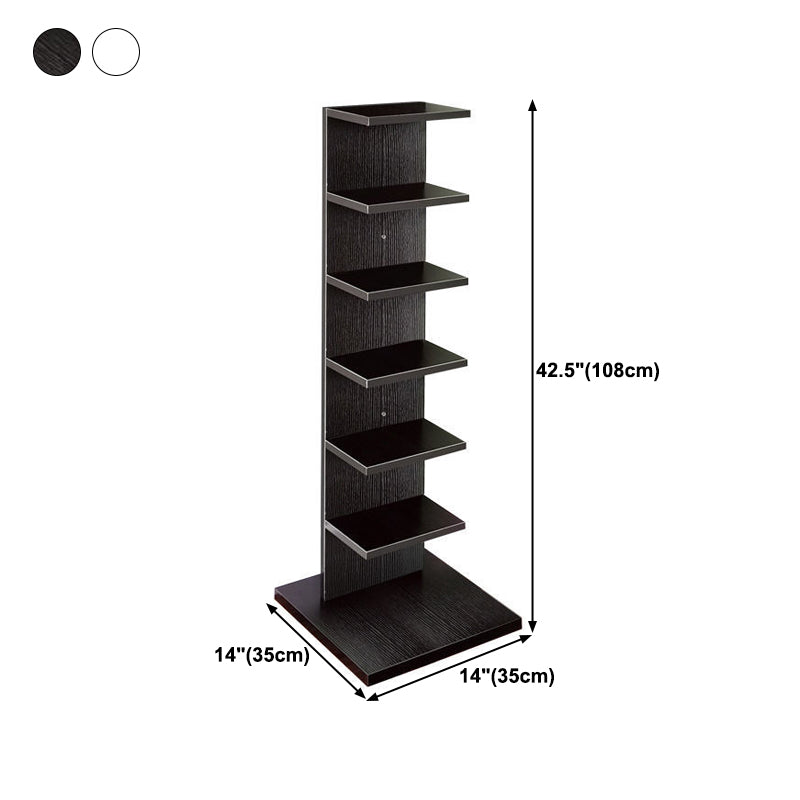 13.78"W Bookshelf Invisible Contemporary Style Bookcase for Office and Home