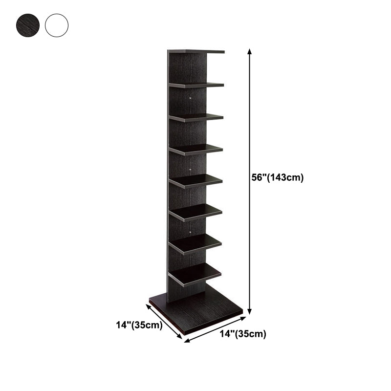 13.78"W Bookshelf Invisible Contemporary Style Bookcase for Office and Home