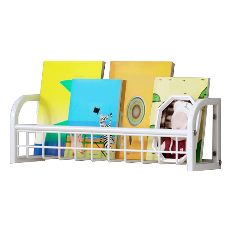 4.57"W Bookshelf Contemporary Style Wall Mounted Pure White Bookcase for Study Room