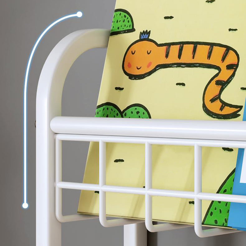 4.57"W Bookshelf Contemporary Style Wall Mounted Pure White Bookcase for Study Room