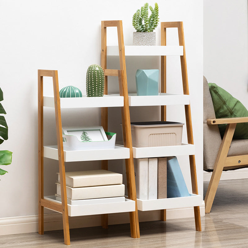 Wooden Open Bookshelf Modern Rectangle Bookcase with Shelves