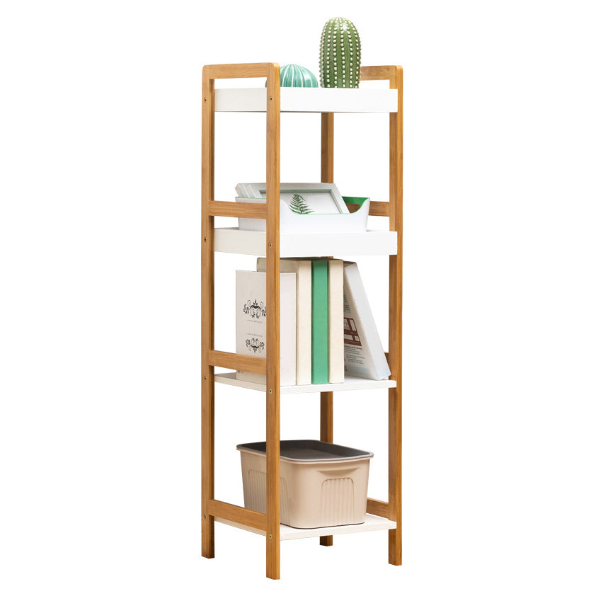 Wooden Open Bookshelf Modern Rectangle Bookcase with Shelves