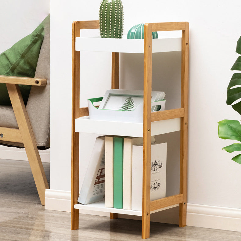 Wooden Open Bookshelf Modern Rectangle Bookcase with Shelves