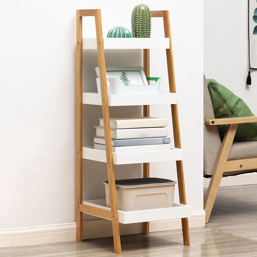 Wooden Open Bookshelf Modern Rectangle Bookcase with Shelves