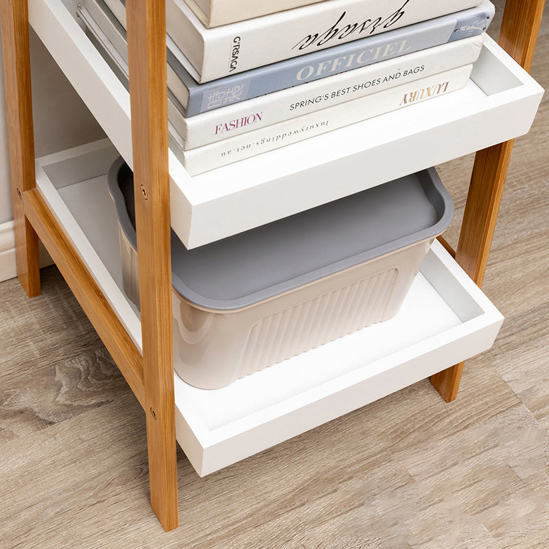 Wooden Open Bookshelf Modern Rectangle Bookcase with Shelves